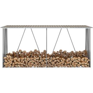 Vidaxl - Abri de stockage de bois Acier galvanisé 330x84x152 cm Marron - Publicité