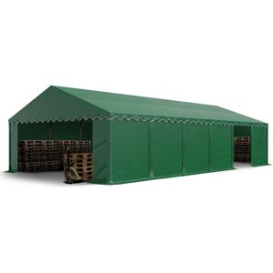 Intent24 - Tente de stockage 6x12 m bâches en pvc 750 n vert foncé imperméable avec cadre de sol - vert - Publicité