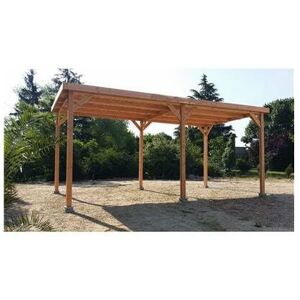 CPBF Abri Toit Plat, 350cmx750cm, Bois douglas Français, Carport, Auvent, Abri Camping-car - Publicité