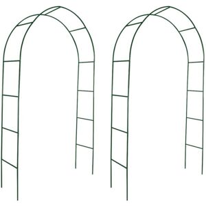 Vidaxl - Arche de jardin 2 pcs pour plantes grimpantes Vert - Publicité