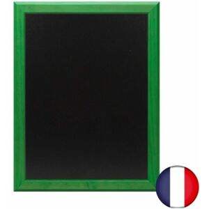 INTERFACE PLV Ardoise murale en bois couleur vert feuille dimensions 46 x 36 cm - Fabrication française - Vert feuille - Publicité