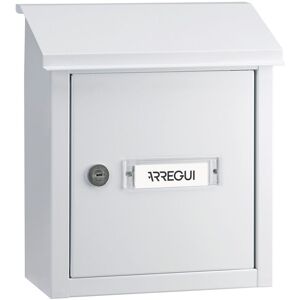 Arregui - V4091 Boîte aux lettres en acier pour porte, mur et portail, Boîte aux lettres intérieure avec fente de 23 x 4 cm, Taille s (Courrier A5), - Publicité