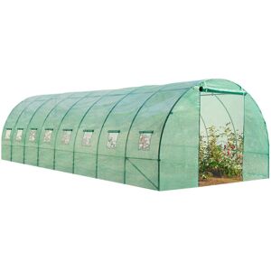 IDMARKET Serre tunnel de jardin 24M² verte gamme maraîchère des andes 8x3M - Vert - Publicité