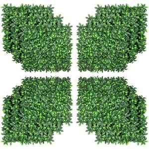 Outsunny - Haie artificielle feuilles de laurier - treillis extensible - brise-vue canisse végétale feuillage réaliste 12 panneaux 50L x 50l cm pe vert - Publicité