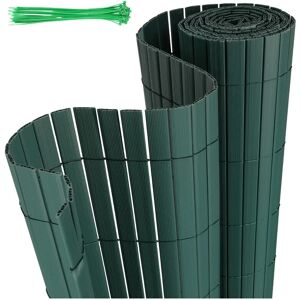 Canisse en pvc pour le jardin. Balcon clôture brise-vent. Balcon ou terrasse Double face. Occultant Cloture. Vert 100 x 600cm - Hengda - Publicité