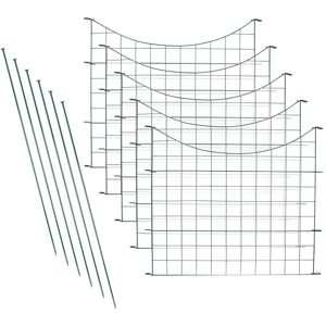 Clôture d'étang Kit complet porte de jardin Clôture de jardin Clôture sauvage 11pcs vert - Vert - Einfeben - Publicité