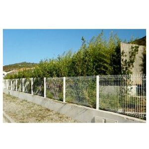 CLOTURE & JARDIN Cloture&jardin - Kit Grillage Rigide Blanc 100M - jardimalin - Fil 4mm - Sur Platines - 1,03 mètre - Blanc (ral 9010) - Publicité