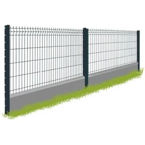 CLOTURE & JARDIN Cloture&jardin - Kit Grillage Rigide Gris avec Soubassement Aluminium Anodisé 100M - jardimalin+ - 1,23 mètre - Gris Anthracite (ral 7016) - Publicité