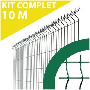 CLOTURE & JARDIN Cloture&jardin - Kit Grillage Rigide Vert 30M - jardipremium+ - Fil 4/5mm - 1,53 mètre - Vert (ral 6005) - Publicité