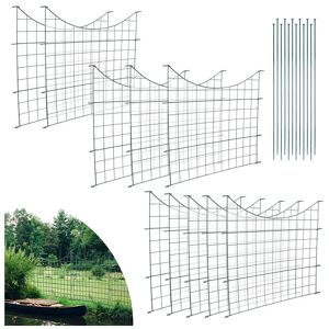 SWANEW Lot de 10 clôtures de jardin en métal avec 22 éléments de clôture Arche Inférieure - Publicité