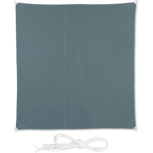 Voile d'ombrage trapézoïdal, imperméable, anti-UV, avec tendeurs, terrasse, balcon, 3x3 m, gris - Relaxdays - Publicité