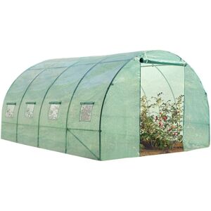 IDMARKET Serre tunnel de jardin 12M² verte gamme maraîchère zebra 4x3M - Vert - Publicité