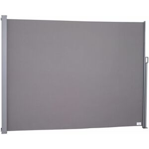 Outsunny Store latéral brise-vue paravent rétractable dim. 3L x 2H m alu. polyester anti-UV haute densité 280 g/m² gris - Gris - Publicité