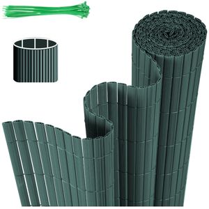 Swanew - Canisse pvc, Brise Vue pour Jardin, Balcon et Terrasse, Occultant Cloture, Résistant aux Intempéries, Intimité,avec Serre-Câbles,Vert,90 x 300 cm - Publicité