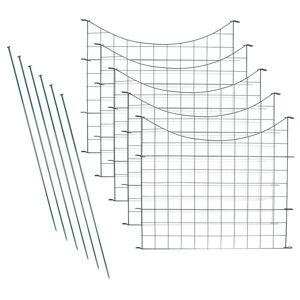Swanew - Clôture d'étang Kit complet porte de jardin Clôture de jardin Clôture sauvage 11pcs vert - Publicité
