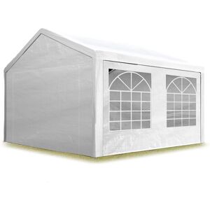 Intent24 - Tente de réception 3x3 m pavillon blanc bâche pe 350 n imperméable tente de jardin - blanc - Publicité