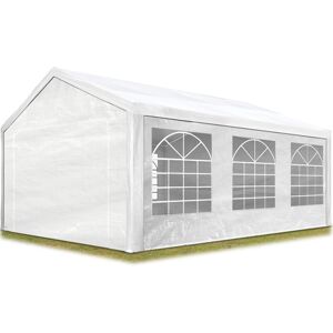 Intent24 - Tente de réception 3x6 m barnum pavillon blanc bâche pe 350 n imperméable tente de jardin - blanc - Publicité