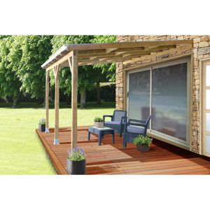 CHALET & JARDIN Chalet&jardin - Toit Couv'Terrasse® en bois 3x3,7 m - Avec toit polycarbonate - Publicité