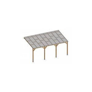 CHALET & JARDIN Chalet&jardin - Toit Couv'Terrasse® en bois 3x5,5 m - Avec toit polycarbonate - Publicité