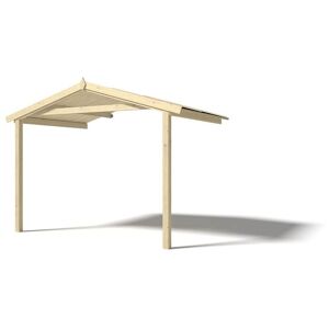 ALTANKA Avant-toit en bois 3x2m pour le chalet de jardin 3m, couleur naturel - Publicité
