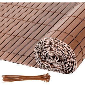 Canisse en pvc pour le jardin, Balcon clôture brise-vent, Balcon ou terrasse Double face, Occultant Cloture, Marron 180 x 600cm - Marron - Vingo - Publicité