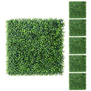 Yaheetech - 6 Pièces Haie Artificielle Panneaux Végétaux Artificiels Haie Imitation Feuillage de Buis Brise-vue pour Extérieur Intérieur Balcon Terrasse 50,5 × 50,5 cm Vert - Publicité