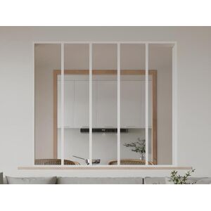 Vente unique Verriere atelier en aluminium thermolaque 150x130 cm Blanc BAYVIEW