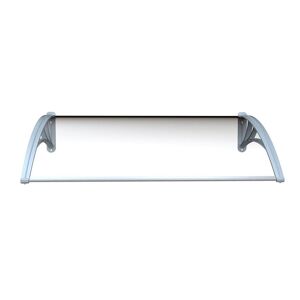 Vente-unique Auvent de porte en aluminium 120 x 92,5 cm courbe en kit COPALINA