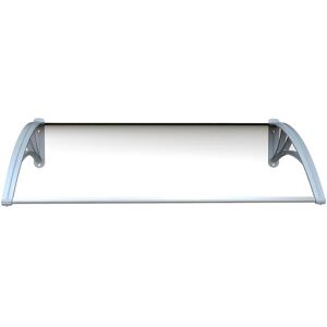 Vente-unique Auvent de porte en aluminium 120 x 92,5 cm courbé en kit COPALINA