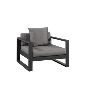 MYLIA Fauteuil de jardin en aluminium - Anthracite - MOLOKAI de MYLIA