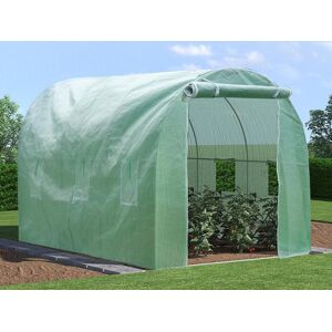 Vente-unique.com Serre tunnel avec structure en acier 6 m² - L200 x l300 x H200 cm - IPOMEA