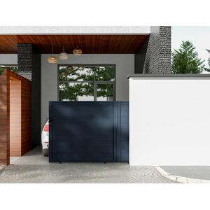 Vente uniquecom Portail coulissant aluminium plein L374 x H165 cm anthracite NAZARIO