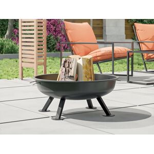 Vente-unique Brasero de jardin rond en acier RIGEL - D.56cm x H.24cm - noir