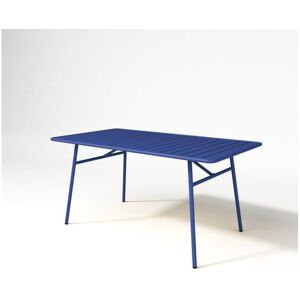 Table de jardin L160 cm en metal Bleu nuit MIRMANDE de MYLIA