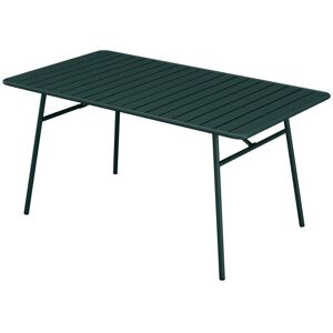 Table de jardin L160 cm en metal Vert sapin MIRMANDE de MYLIA