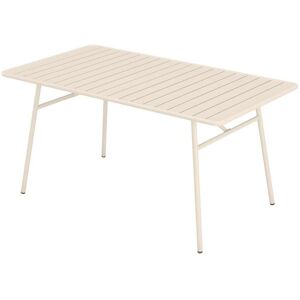 Table de jardin L160 cm en metal Beige MIRMANDE de MYLIA