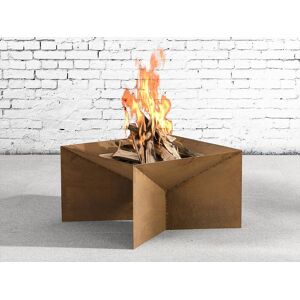 Vente-unique Brasero de jardin carre en acier Corten L 50 x P 50 x H 30 cm MOROGORO