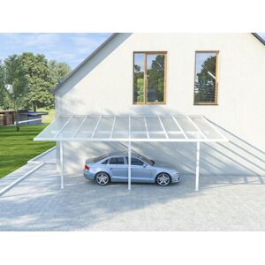 Vente uniquecom Carport pergola adosse en aluminium 188 m² blanc ALVARO