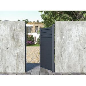 Vente-unique.com Portillon battant aluminium persien L103 x H166 cm anthracite - VIAZO