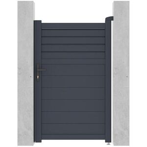 Vente uniquecom Portillon battant aluminium persienne L103 x H166 cm anthracite VIAZO