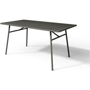 Table de jardin L160 cm en metal Gris fonce MIRMANDE de MYLIA