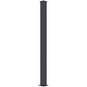 Vente-unique.com Pilier pour portail en aluminium - L15 cm x H190 cm - anthracite - NERETO