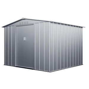 Vente-unique.com Abri de jardin métal en acier galvanisé gris 6.71 m² LINUS