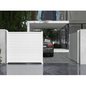 Vente uniquecom Portail battant aluminium plein L397 x H181 cm blanc NAZARIO