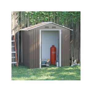 Outsunny Abri de jardin - remise pour outils - cabanon porte verrouillable - dim. 194L x 110l x 184H cm - tôle d'acier gris