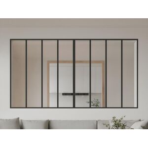 Vente unique Verriere atelier en aluminium thermolaque L240 x H130 cm Noir BAYVIEW