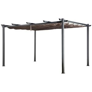 Happy Garden Pergola autoportante 3 × 4m CASSIS taupe - structure aluminium - HAPPY GARDEN