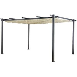 Happy Garden Pergola autoportante 3 × 4m CASSIS beige - structure aluminium - HAPPY GARDEN