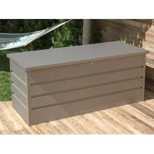 Vente-unique Coffre de rangement de jardin en acier galvanisé gris - 750L - TOMASO