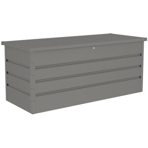 Vente-unique Coffre de rangement de jardin en acier galvanise gris - 750L - TOMASO